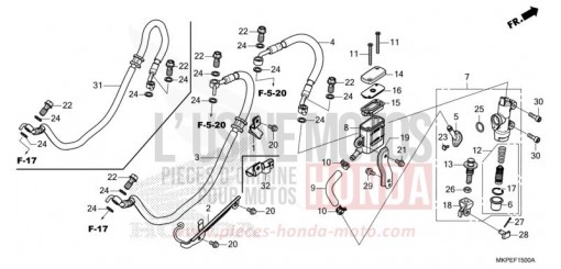 POMPA FRENO POSTERIORE CB500FAK di 2019